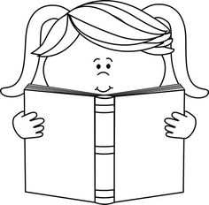 236x232 Girl Reading Clipart Black And White