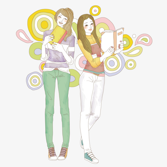 650x649 Reading Cartoon Girl, Vector, Cartoon, Cartoon Girl Png And Vector