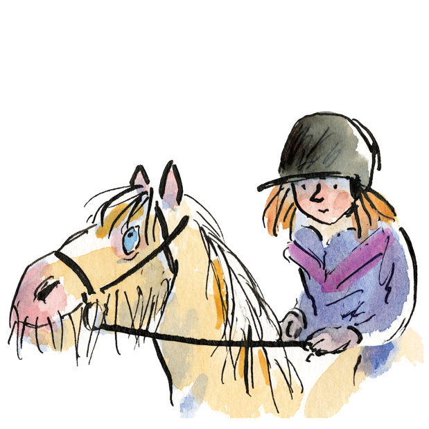 Girl Riding Horse Drawing