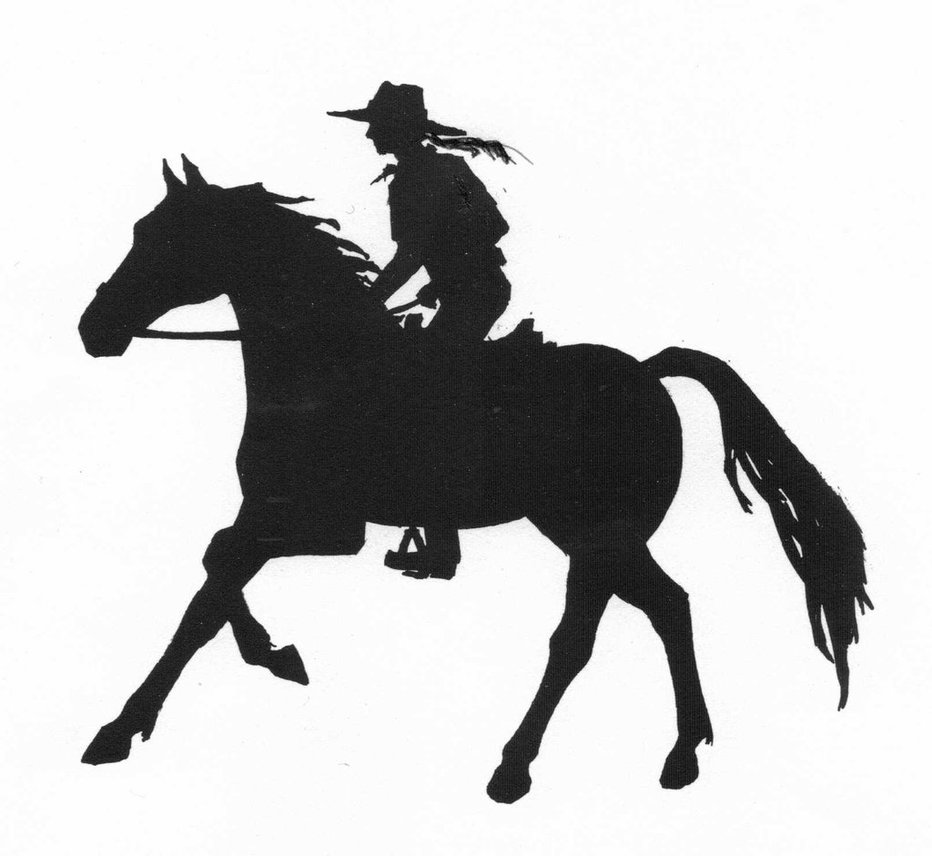 932x856 Female Horse Rider Silhouette