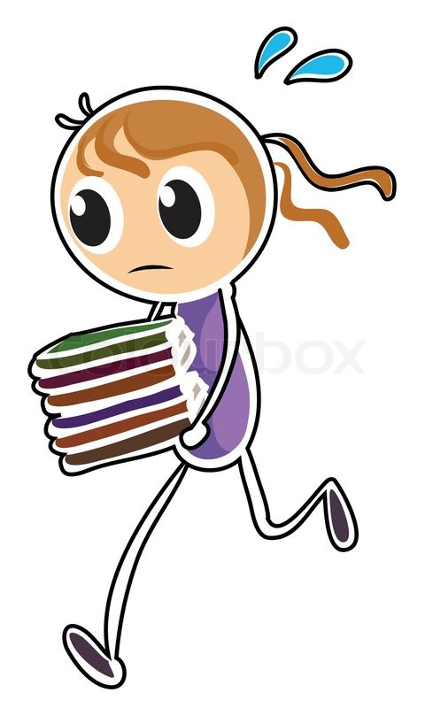 480x800 Illustration Of A Girl Running While Stock Vector Colourbox