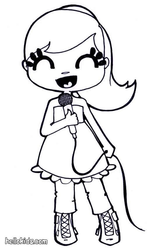 528x850 Girl Singing Drawing