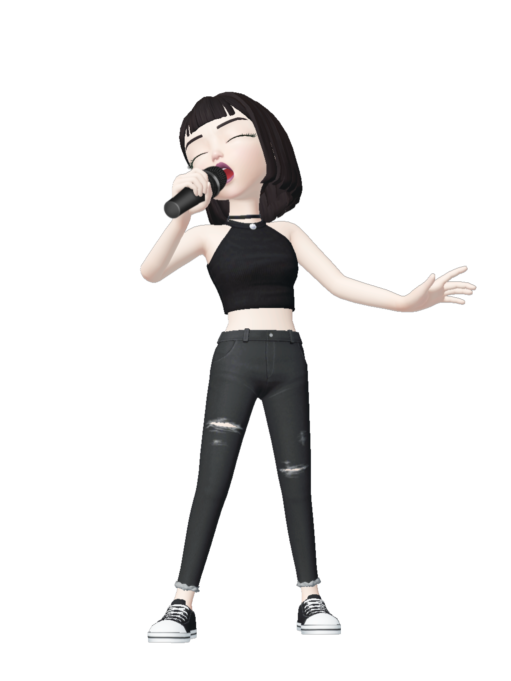 1024x1365 Zepeto Girl Zepetogirl Sing Singing Singer Black Blacka