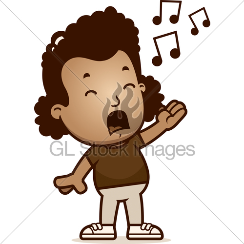 500x500 Cartoon Girl Singing Gl Stock Images