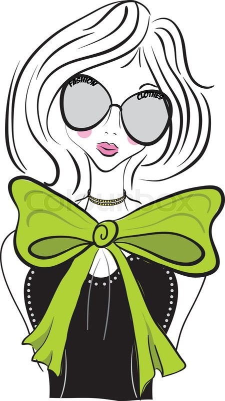 450x800 Fashion Sketch Drawing Girl Stock Vector Colourbox