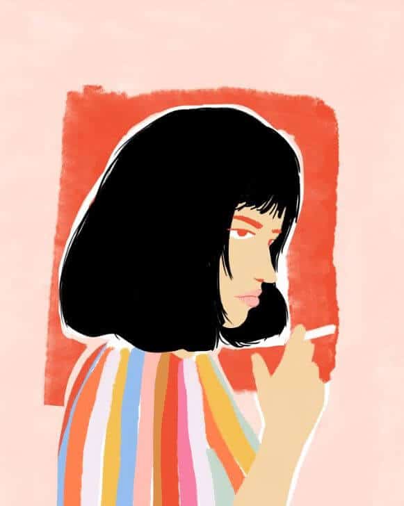 581x728 Girl Smoking