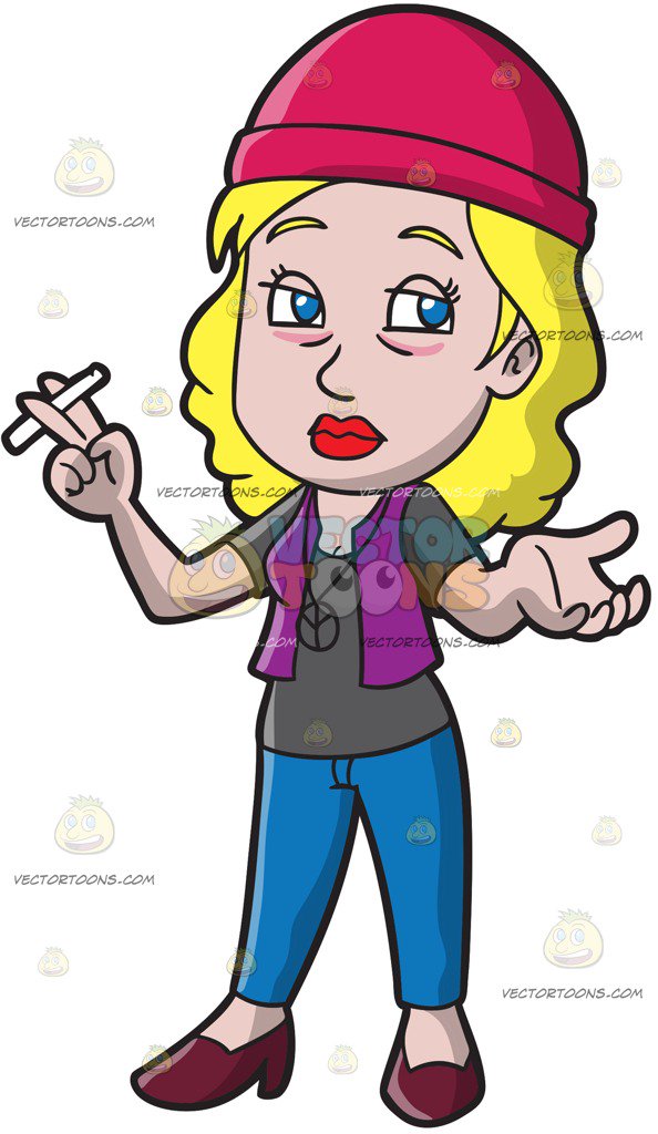 594x1024 Woman Smoking Clipart