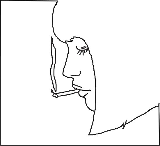 550x504 Girl Smoking A Cigarette Posters