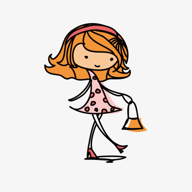 650x651 Vector Drawing Fashion Girl Pink Dress Standing, Fashion Vector