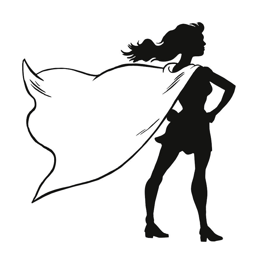 881x900 Female Superhero Wearing A Cape