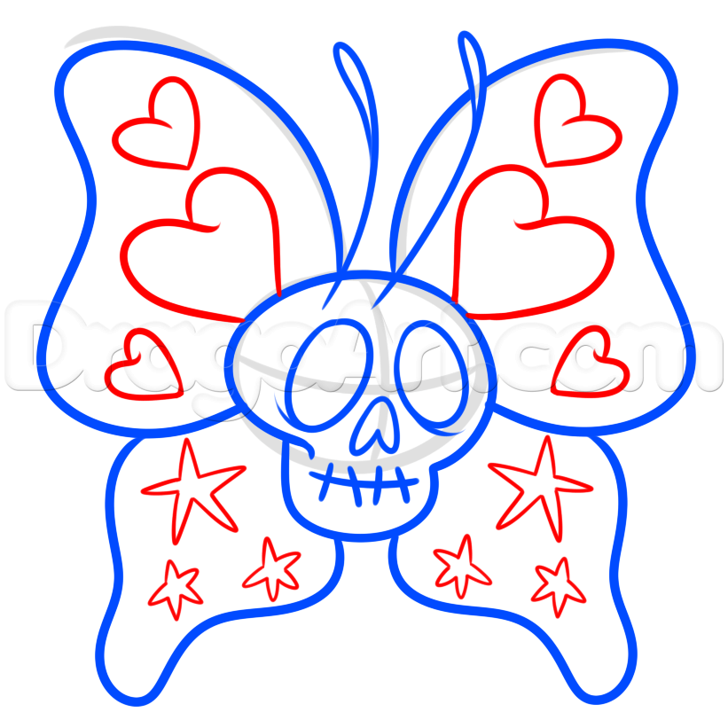 821x812 How To Draw A Girly Girl Tattoo, Step