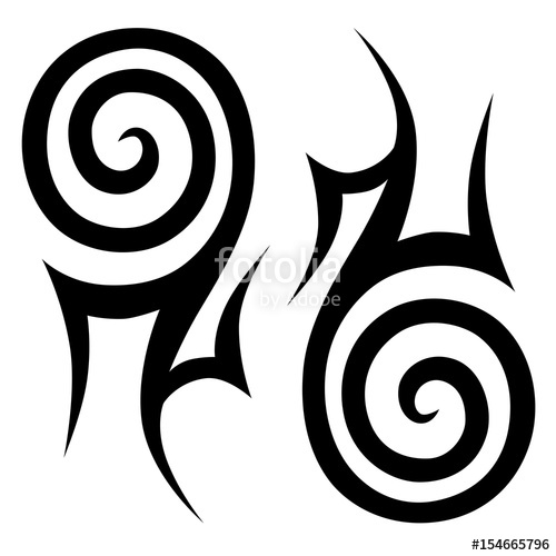 500x500 Tribal Tattoo Art Designs Sketched Simple Isolated Vector Tattoo