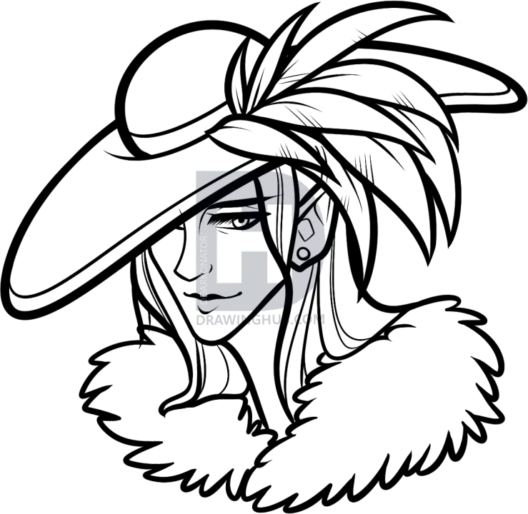 739x720 How To Draw A Vampire Girl, Step