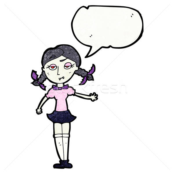 600x600 Cartoon Vampire Girl Vector Illustration Lineartestpilot