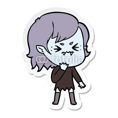 400x400 Sticker Of A Annoyed Cartoon Vampire Girl Buy Photos Ap Images