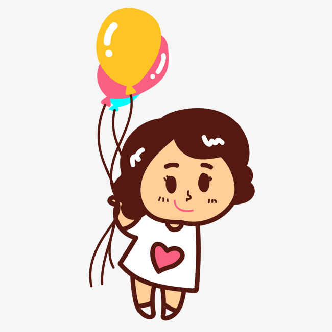 650x651 Little Girl Holding Balloon Image