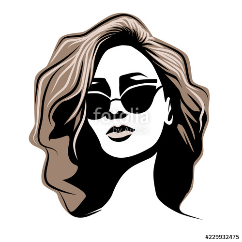 500x500 Woman With Curly Hair Wearing Butterfly Sunglasses Portrait