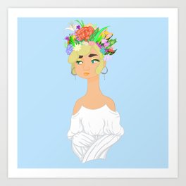 264x264 Flower Crown Art Prints