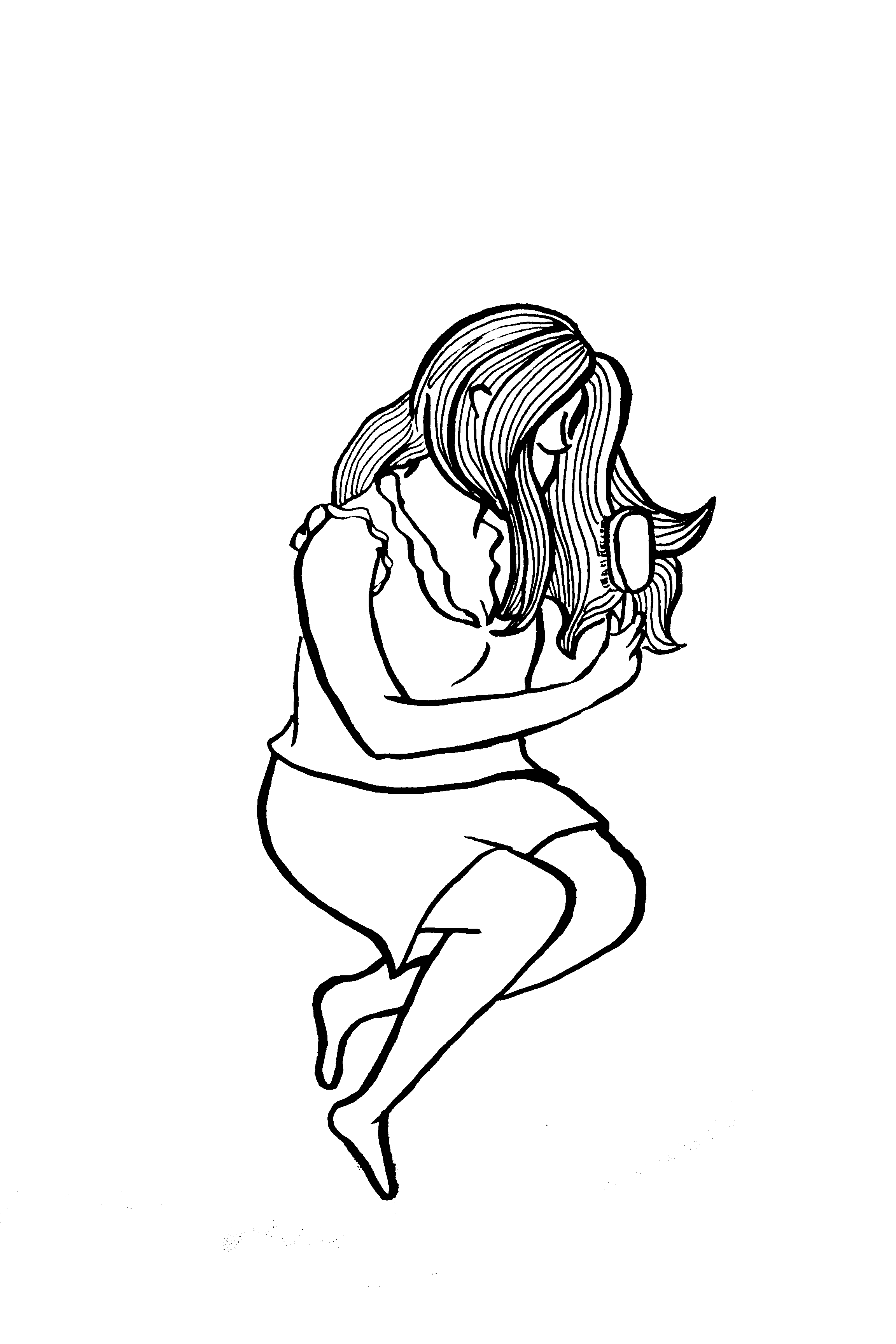 2304x3456 girl brushing her hair things i've seen and heard