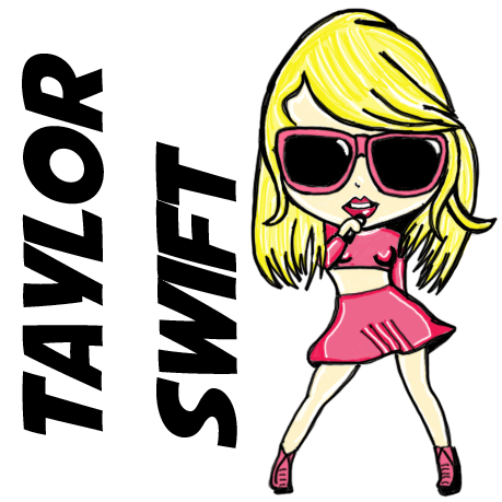 459x459 How To Draw Taylor Swift As Cute Cartoon Chibi Drawing Tutorial