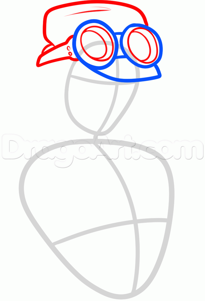 714x1048 How To Draw A Steampunk Girl, Step