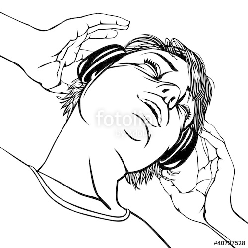 500x500 Girl With Headphones Stock Image And Royalty Free Vector