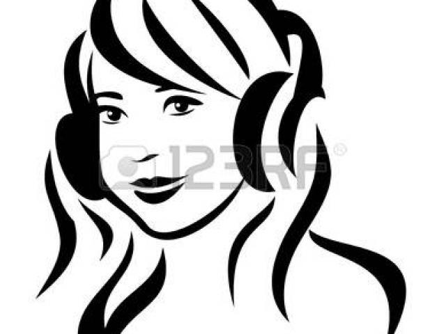 640x480 Headphones Clipart Girl