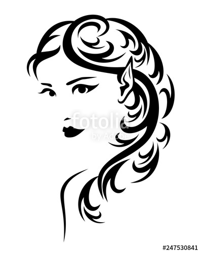 397x500 Beautiful Elf Woman With Sharp Ears And Long Hair