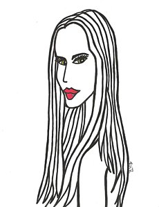 230x300 Long Red Hair Drawings Fine Art America