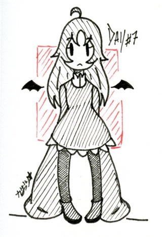 320x468 Day Of Inktober A Cute Little Demon Girl With Wings, Very