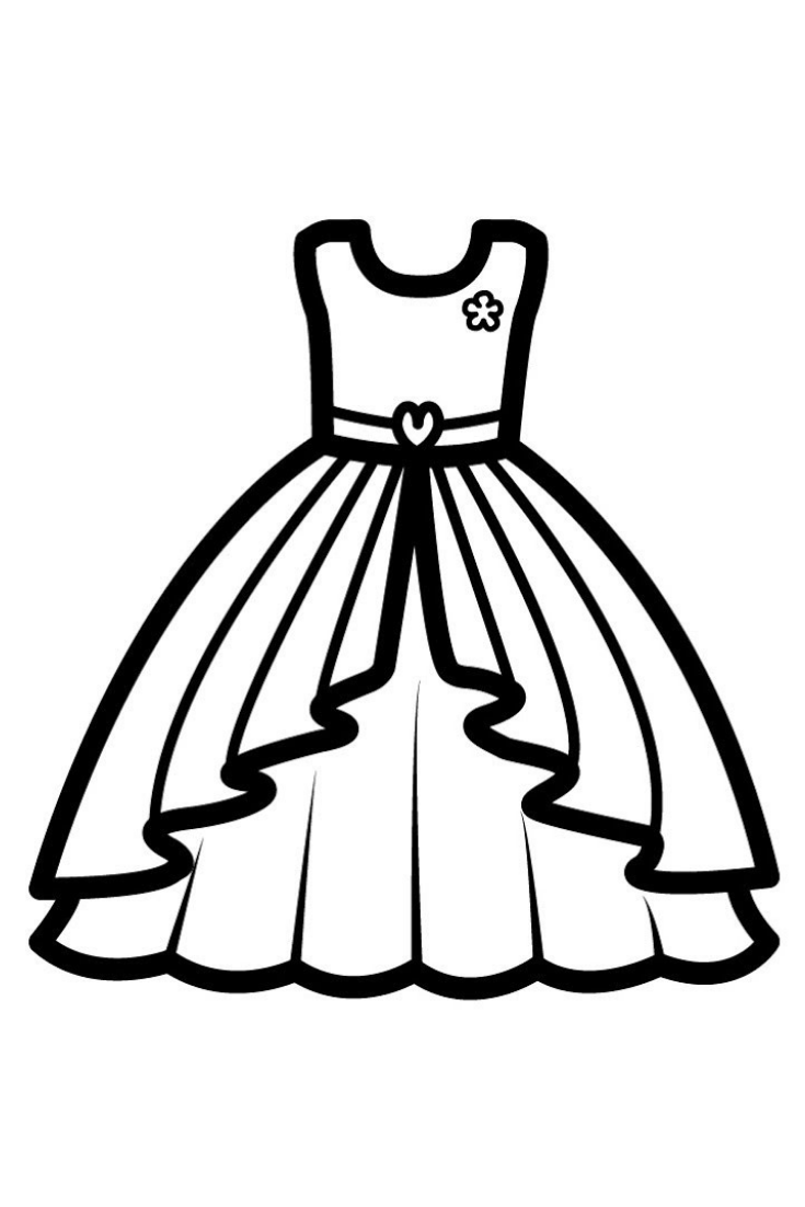 735x1102 Barbie Dress Coloring Pages For Kids