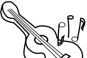 300x200 Gitara Black And White Clipart Clipart Portal