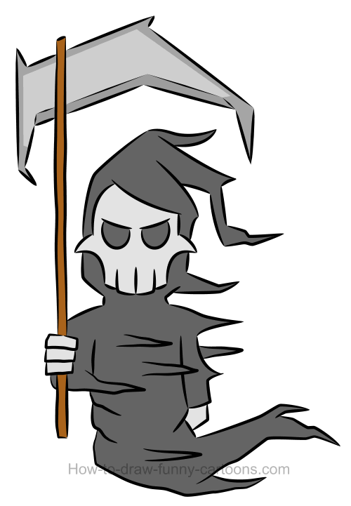 500x721 How To Draw A Death Cartoon Character