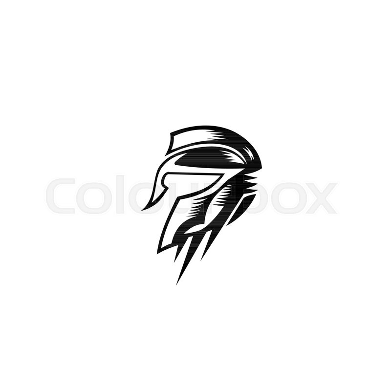 800x800 Spartan Gladiator Helmet Logo Template Stock Vector Colourbox
