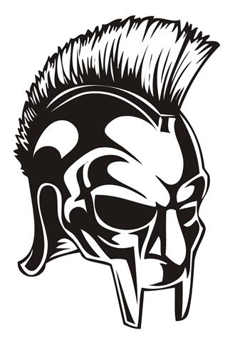 330x480 Gladiator Helmet Decal Sticker