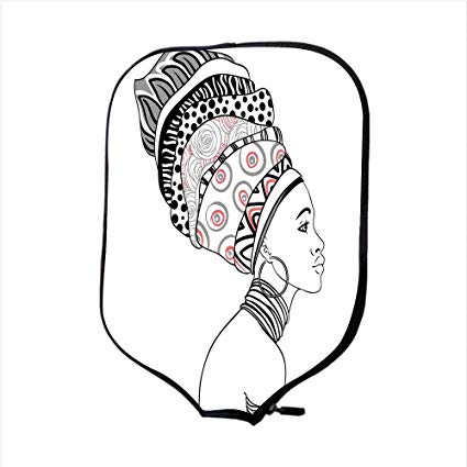 425x425 neoprene pickleball paddle racket cover case, afro