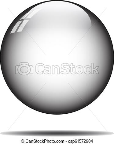 373x470 isolated crystal glass ball on white background