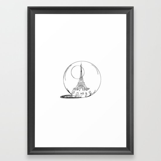 550x550 Paris In A Glass Ball City Art, Decorative Prints, Altwall, Home
