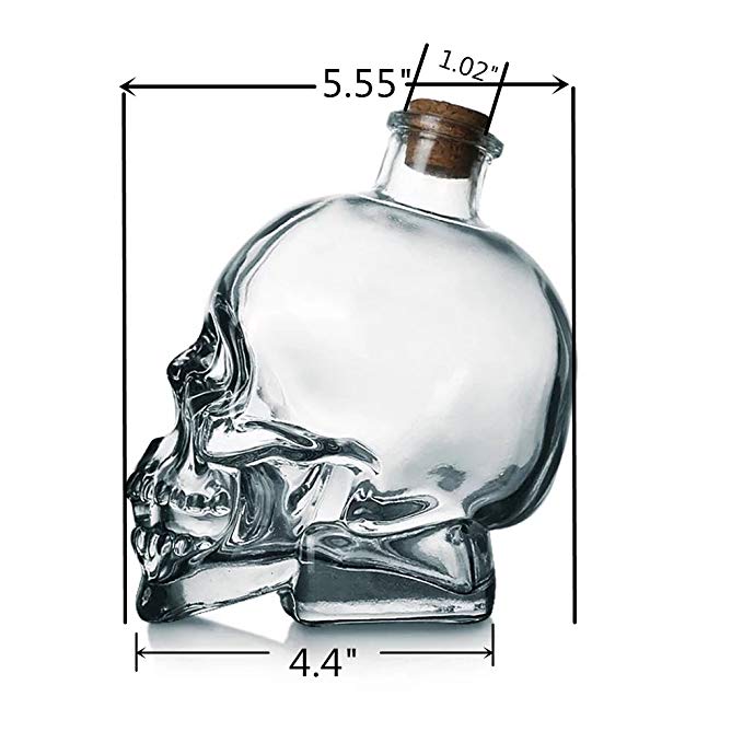 679x679 skull lead free glass drink bottle vodka glass