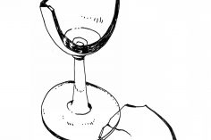 236x157 Glass Drawing Process Broken Heart Cup Hourglass Room Wine Pen