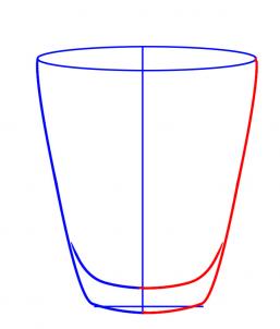 257x302 How To Draw A Glass, Step