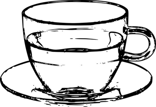 536x368 Vector Drawing Glass Cup Free Vector Download