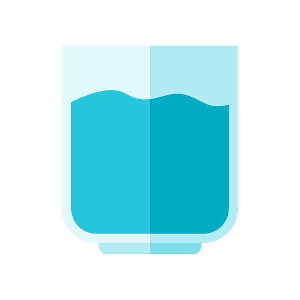 599x600 Glass Of Water Icon Vector Sign And Symbol Isolated On White