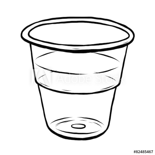 500x500 Plastic Glass With Water