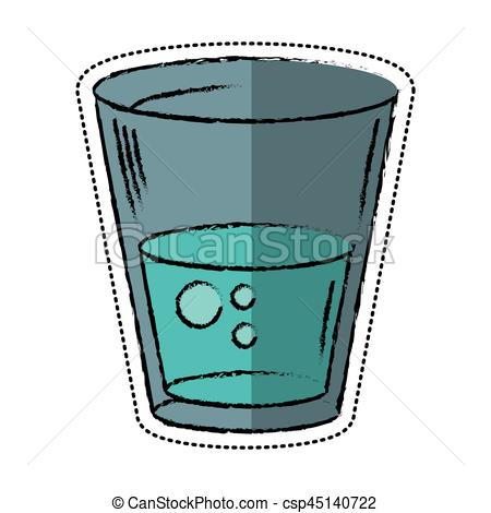 450x470 Cartoon Glass Water Fresh Icon Vector Illustration