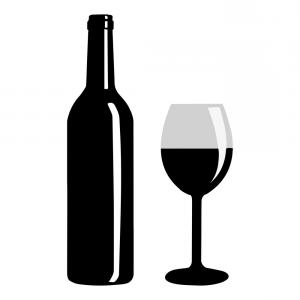 300x300 Sketch Drawing Of Wine Bottle And Glass Vector Soidergi
