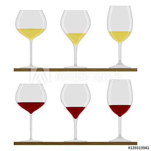 500x500 vector illustration of logo for crystal wineglass,wooden table
