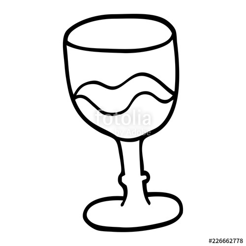 500x500 Line Drawing Cartoon Glass Of Red Wine Stock Image And Royalty