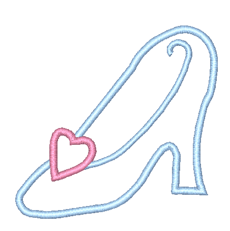 452x453 Design Packages Glass Slipper Applique