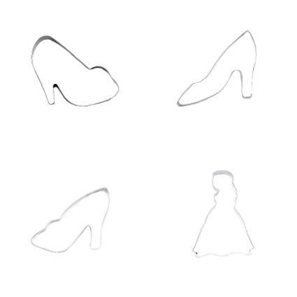 425x425 Metal Cookie Cutter Set Cinderella Girl Glass